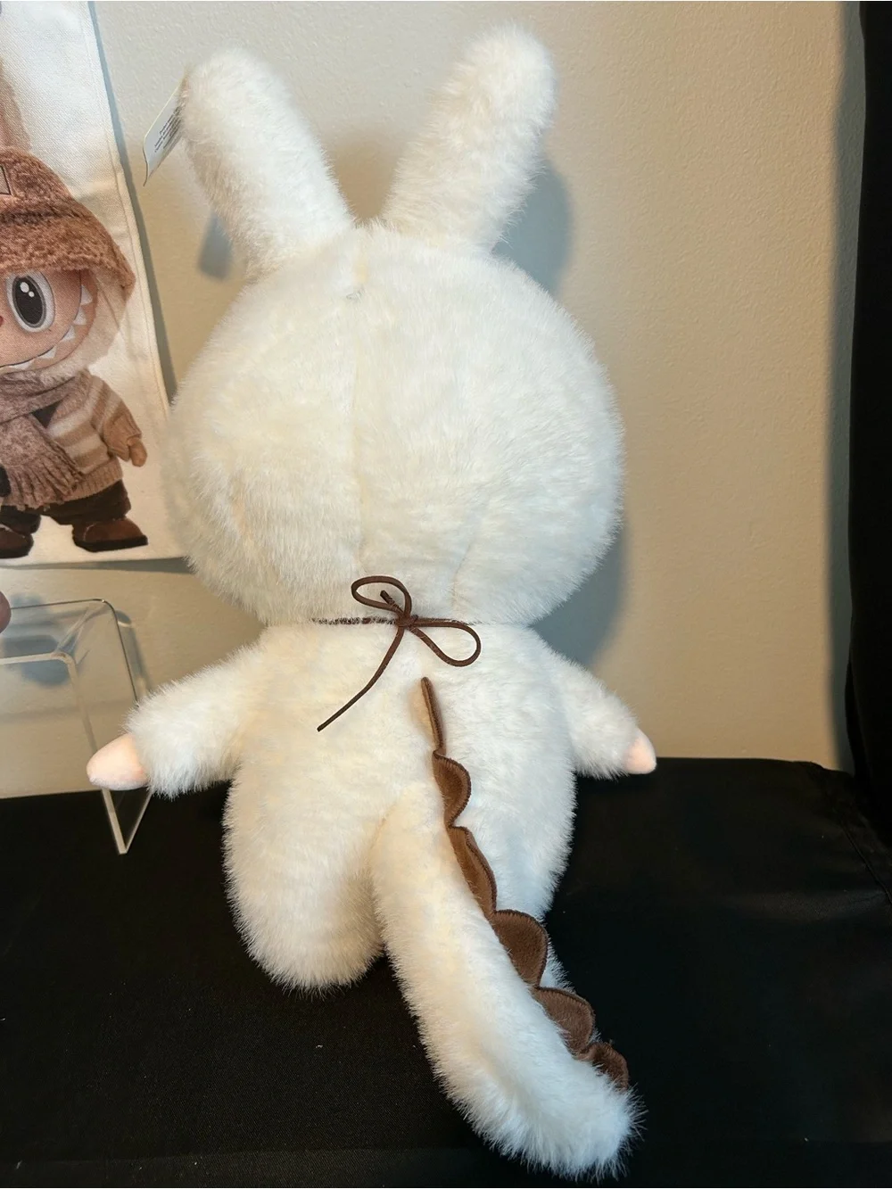 16” Labubu plush, canvas bag and 2 keychains